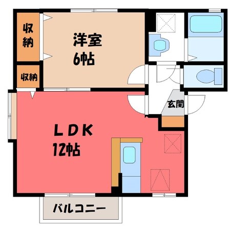 小金井駅 徒歩8分 1階の物件間取画像